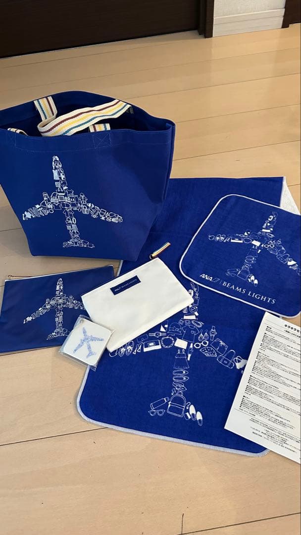 ANA(全日空) BEAMS トートバッグ タオル ポーチ ミラー