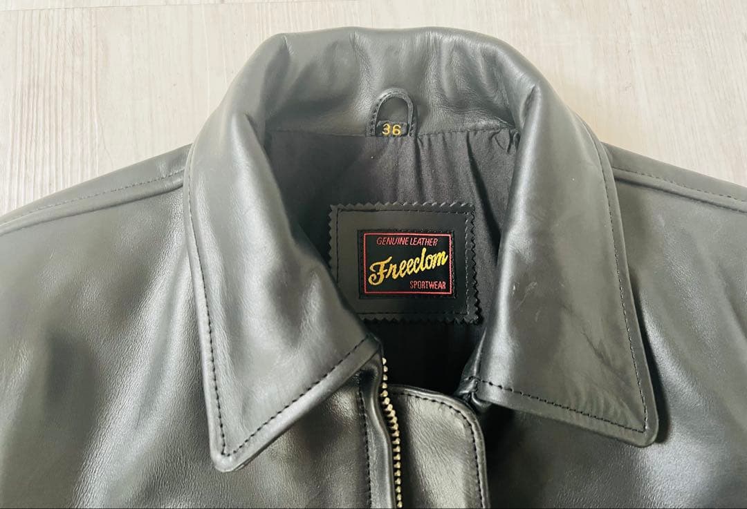 Freedom フリーダム シングルライダースジャケット 牛革 36