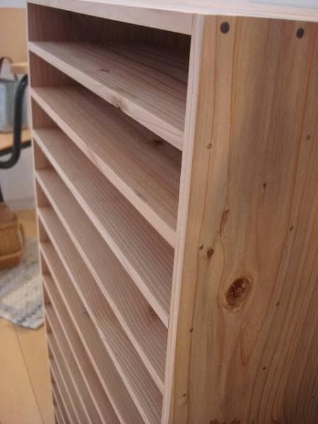 ★送料無料★サイズ変更可能★B4木製14段書類棚/無垢材書類ケース オーダー可能