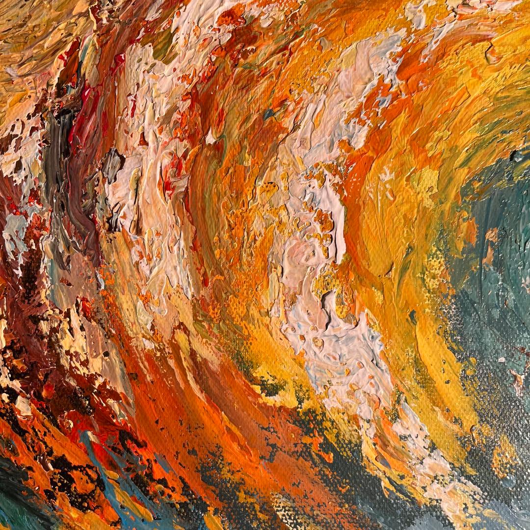 手書き油絵 抽象画 universe額付 絵画 インテリア 油彩画