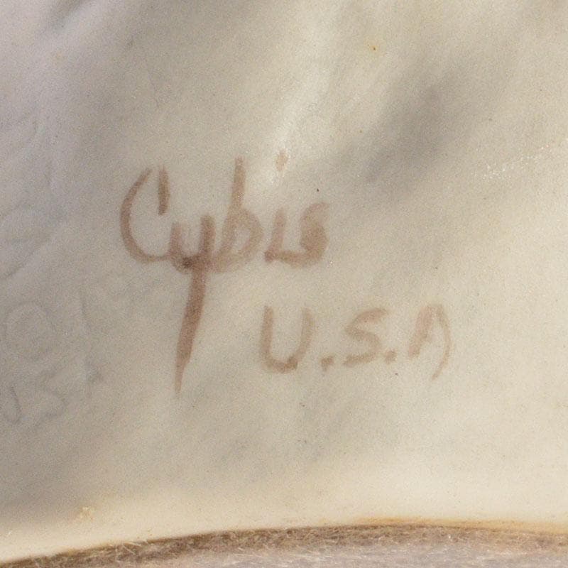 アンティーク　Cubis　USA　陶製　三匹のフクロウ　縁起物　置物　C6738