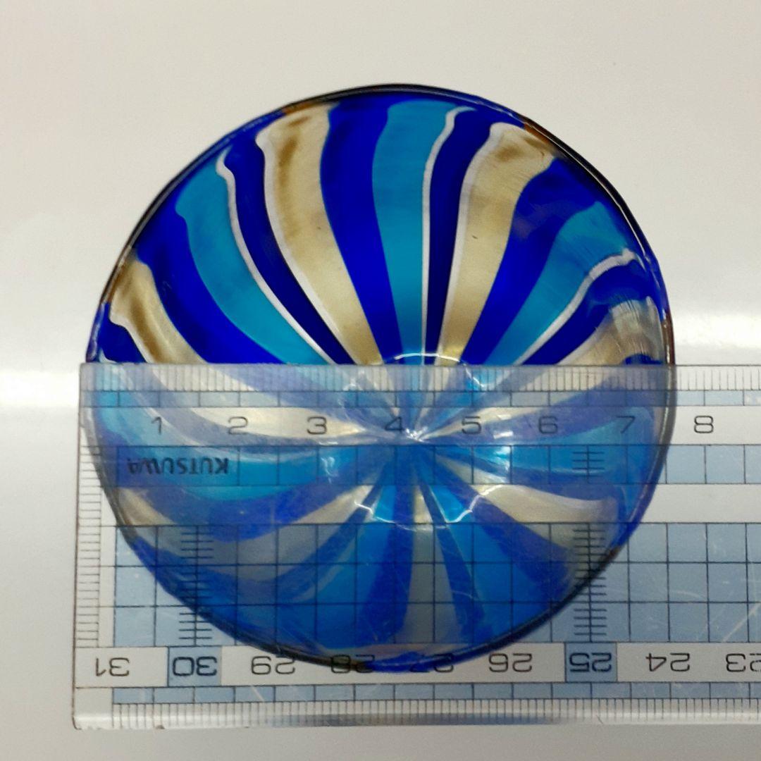MURANO ムラノ 水色 ブルー ライン グラス