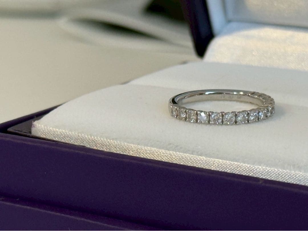 【NIWAKA 俄】久遠 KUON ハーフエタニティリング Pt950