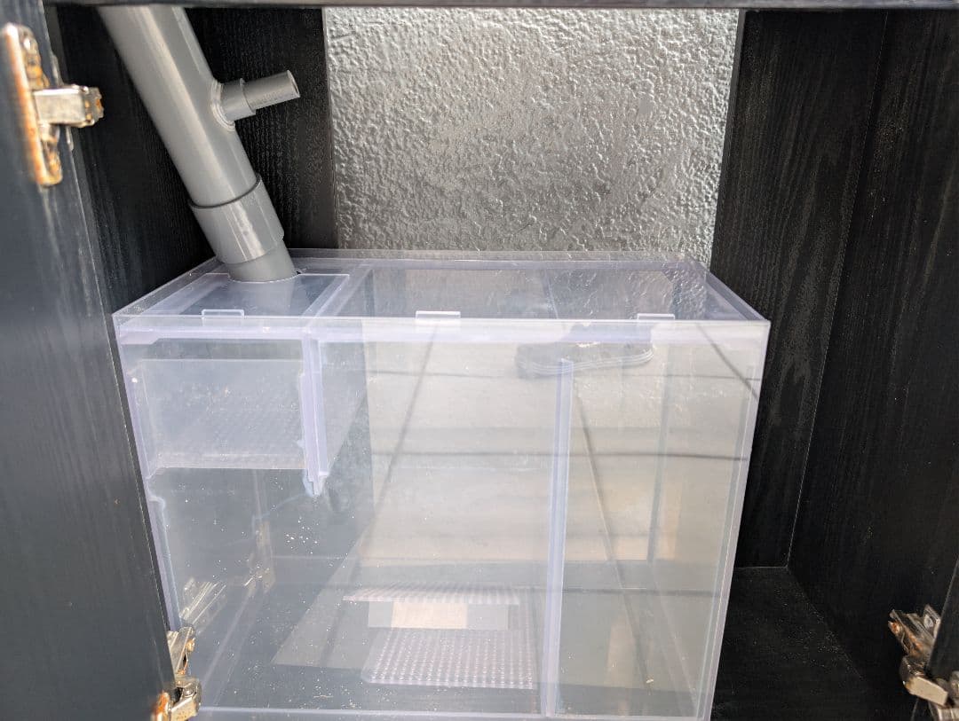 【引取限定】オーバーフロー水槽 ガラス製 60cm x 36cm x 30cm