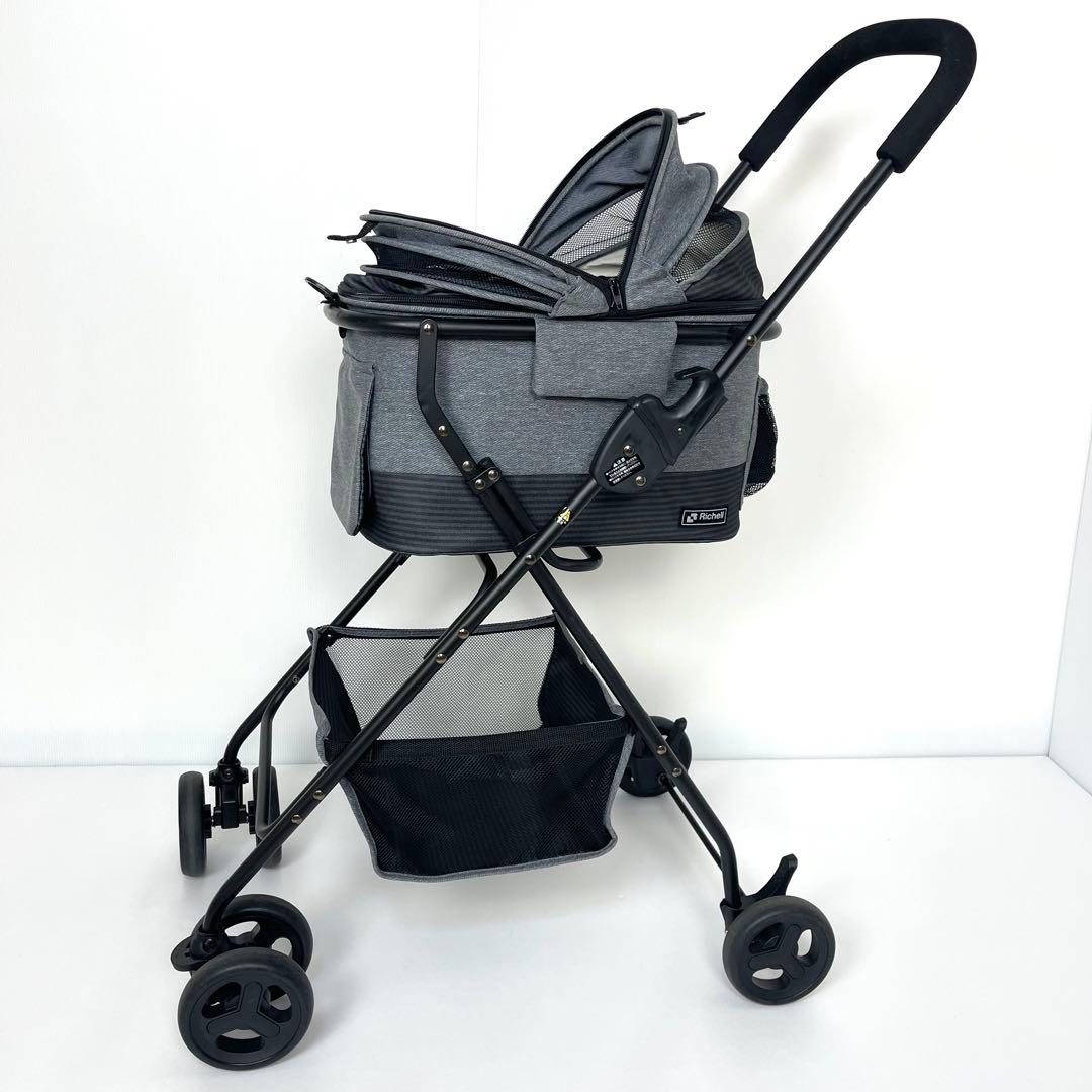リッチェル　Richell ペットカート ミニモ　 グレー