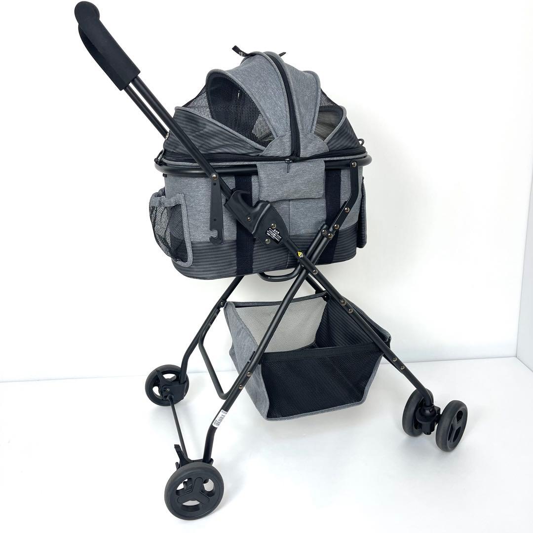 リッチェル　Richell ペットカート ミニモ　 グレー