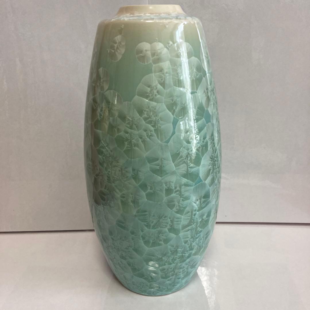 『未使用品』たち吉　京焼・清水焼　結晶釉　月華花生