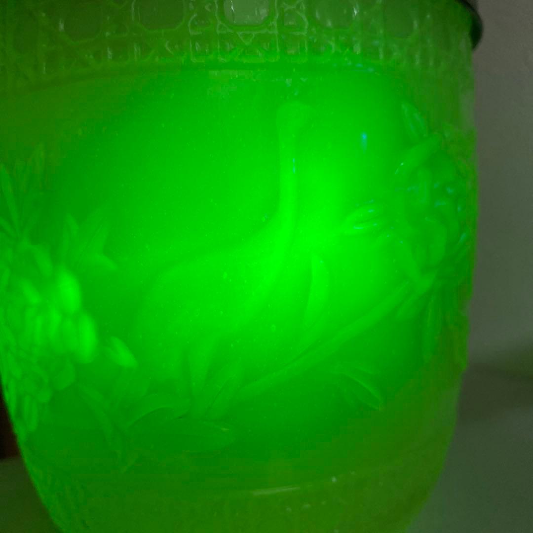 希少　大正ロマン　ウランガラス