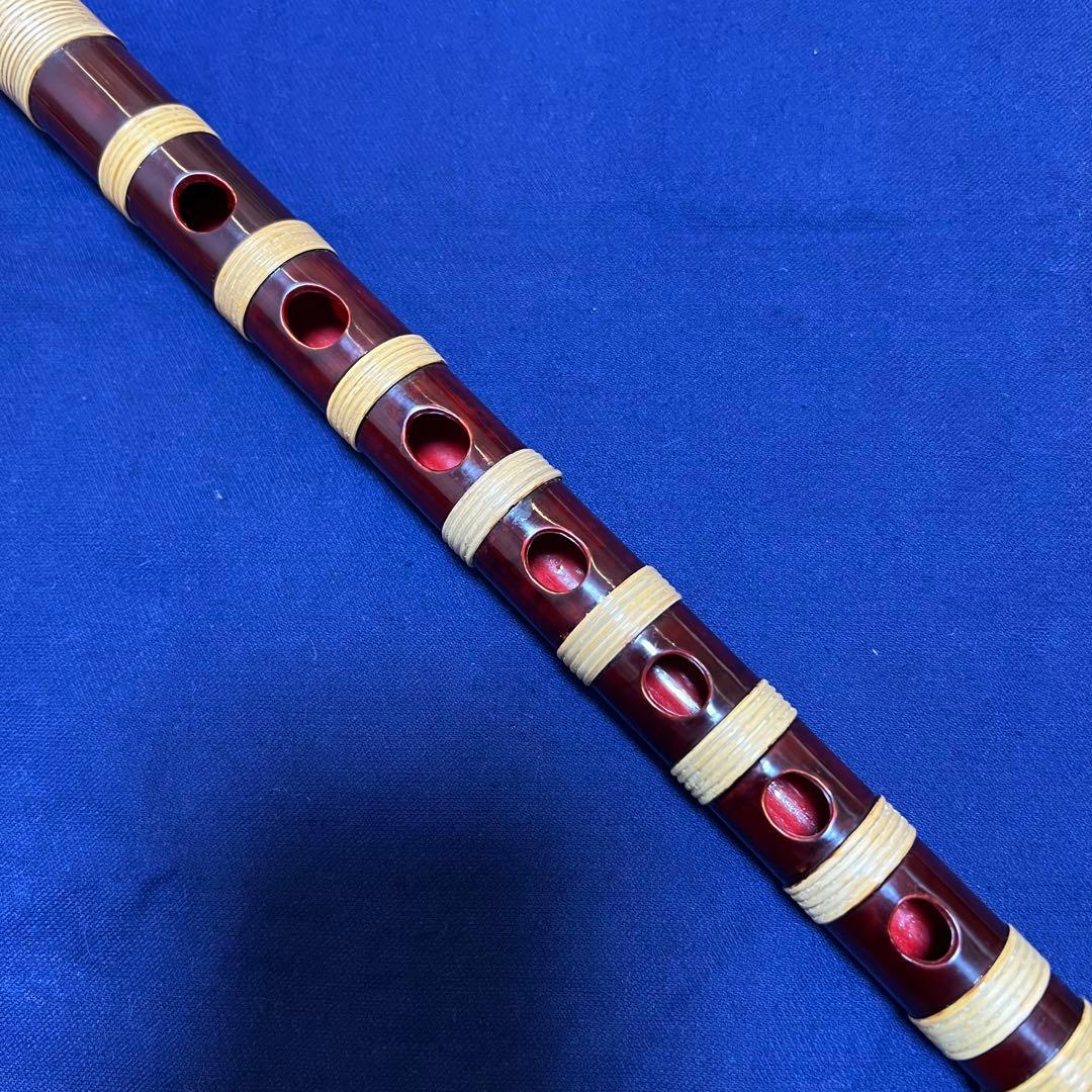 篠笛 笛㐂知 古典調 総籐巻 全長50cm 笛袋付