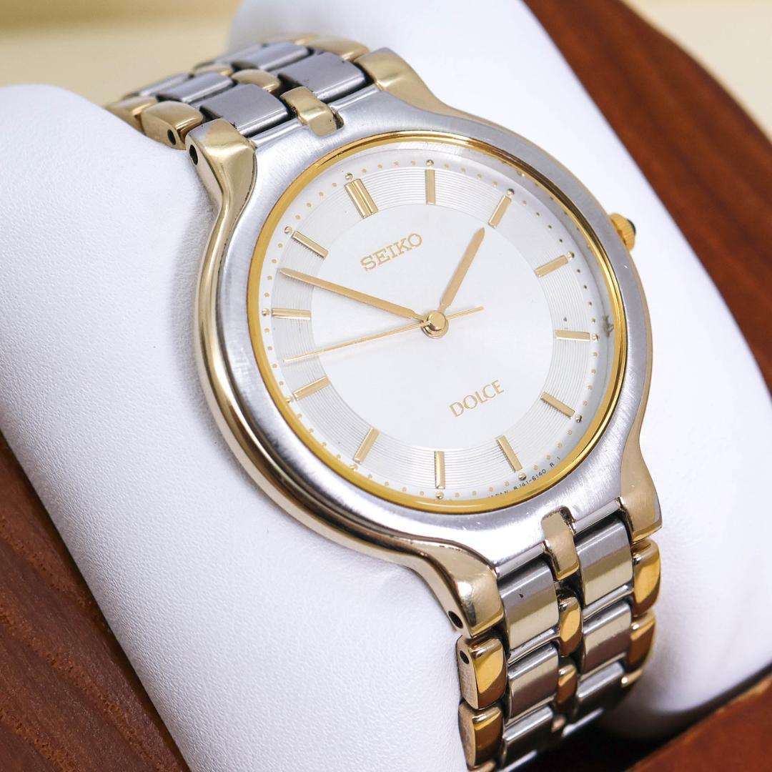 稼働 SEIKO Dolce 腕時計 ゴールド コンビカラー 新品電池 2641