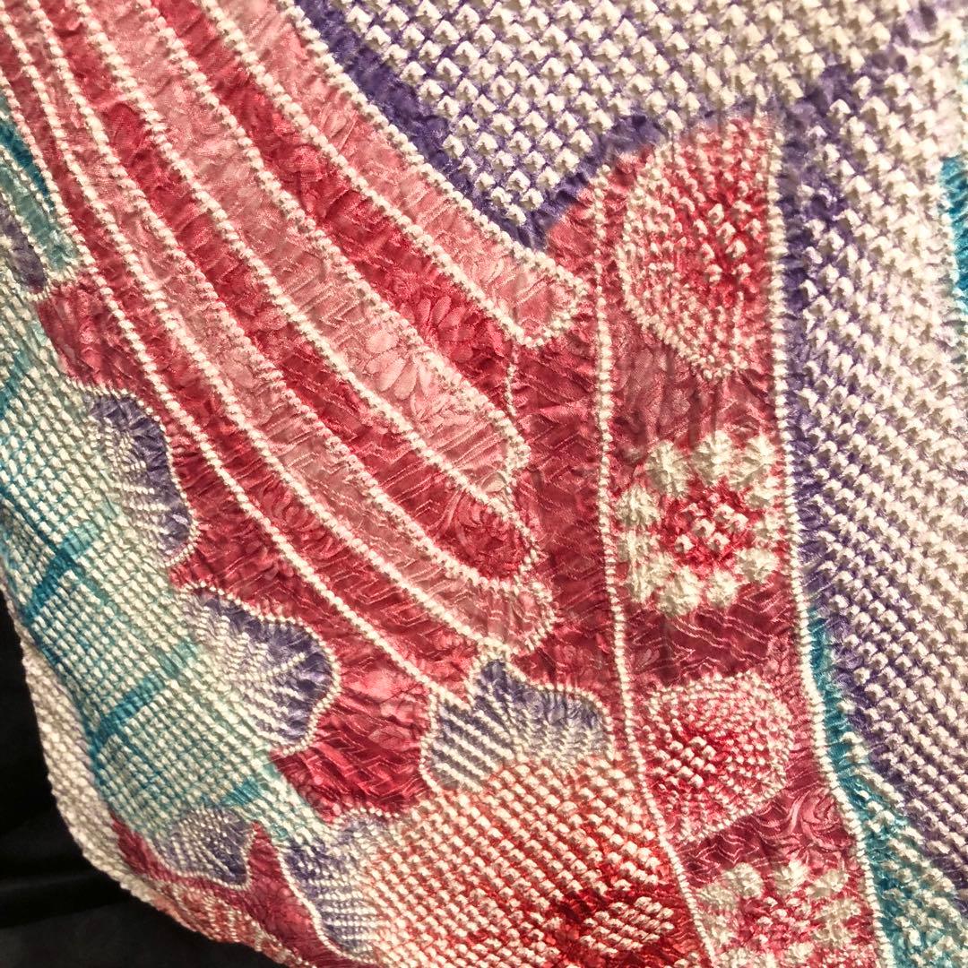 振袖フルセット■未使用■藤娘きぬたや■吉祥熨斗模様■総絞り■振袖一式