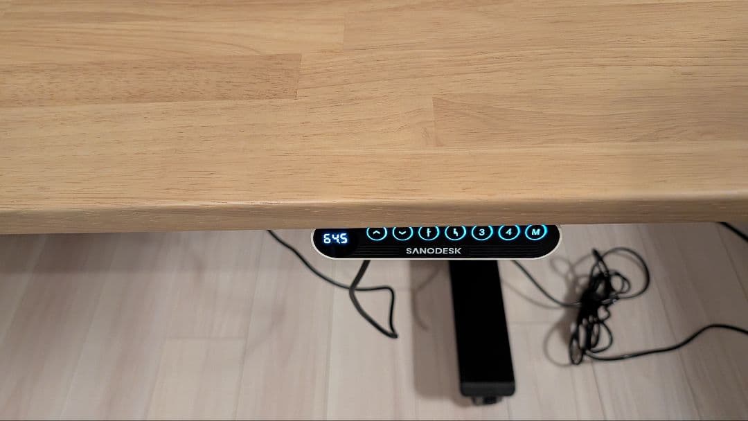 kanademonoラバーウッド天板 + 電動昇降デスク脚