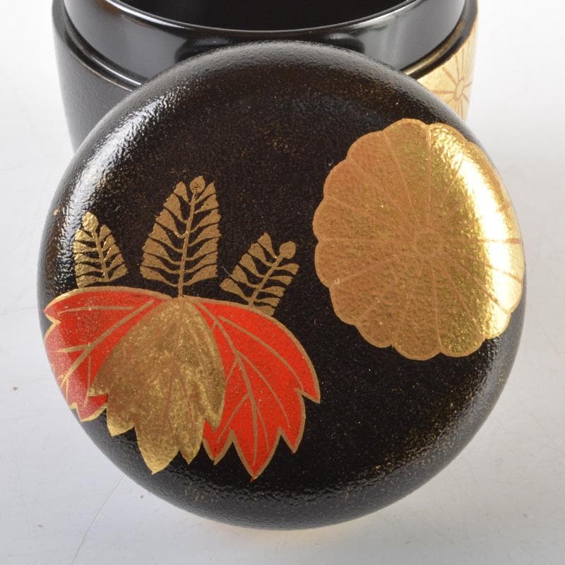 茶道具　中村湖彩作　高台寺蒔絵　中棗　共箱　C　5445