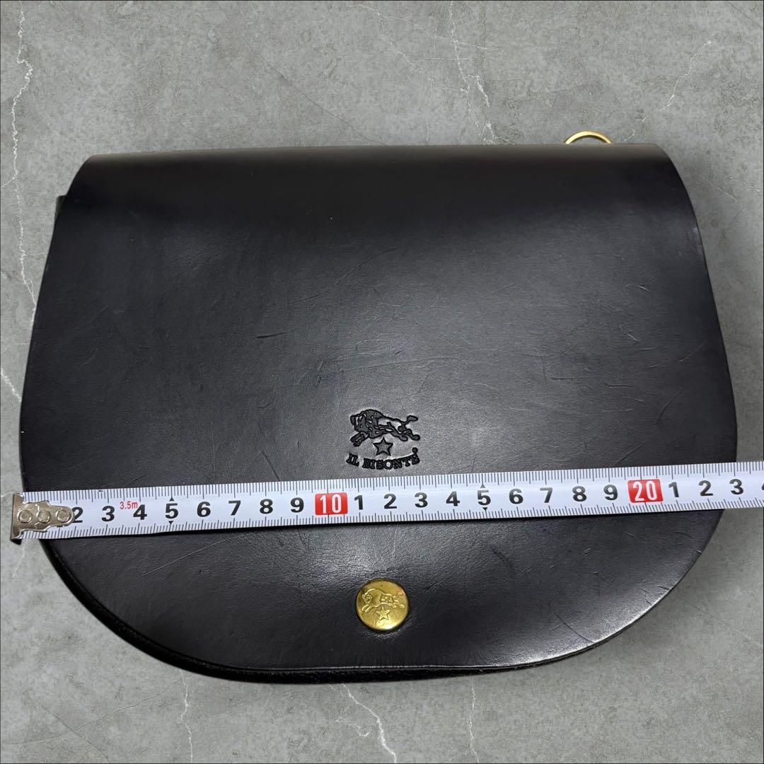 ILBISONTE イルビゾンテ　ブラック　レザー　ショルダーバッグ