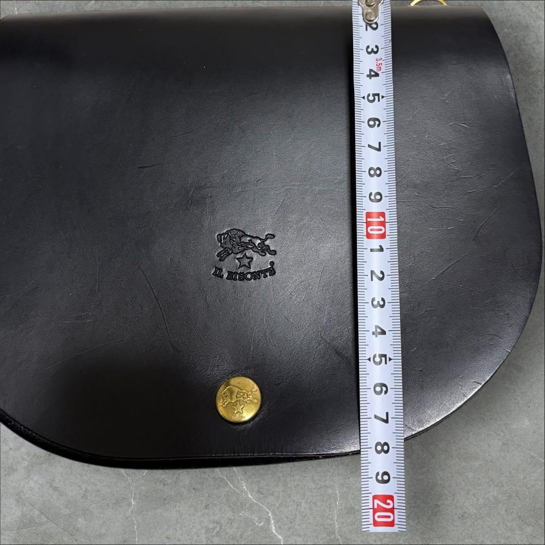 ILBISONTE イルビゾンテ　ブラック　レザー　ショルダーバッグ