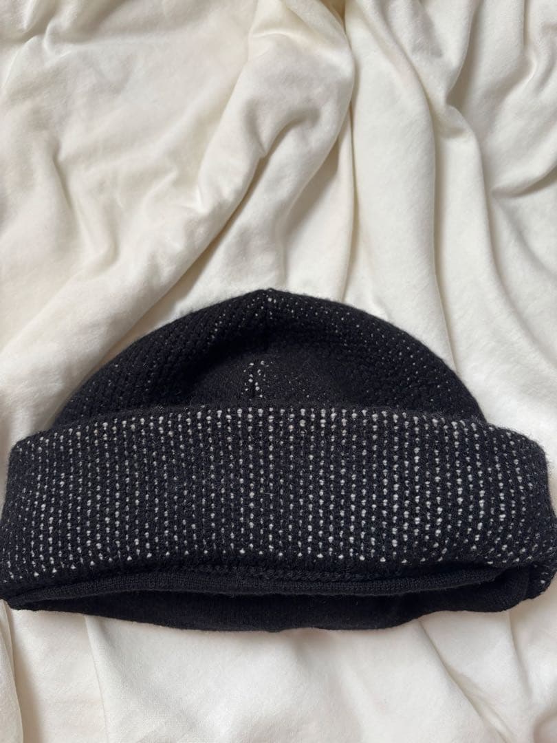 CHANEL ロゴ　ニットキャップ　カシミア　ブラック