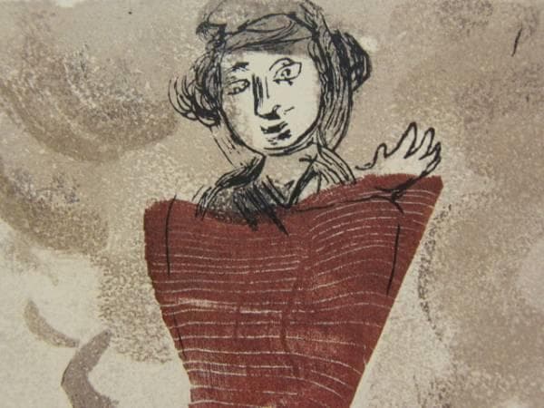 マルク・シャガール、ポエム（２）、希少画集画、新品額装付、状態良好