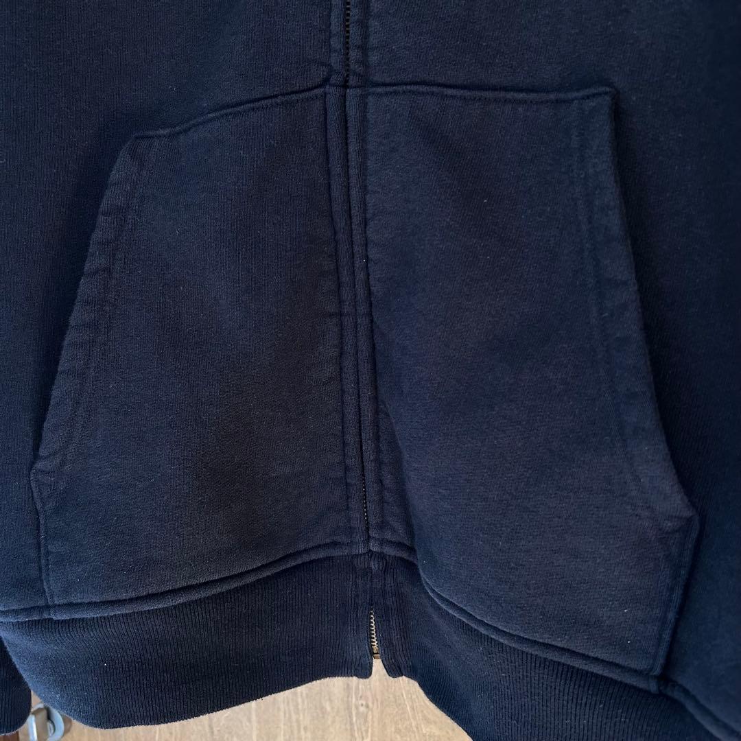 COMOLI コットン裏毛ジップパーカー 4 FADE BLACK コモリ タグ