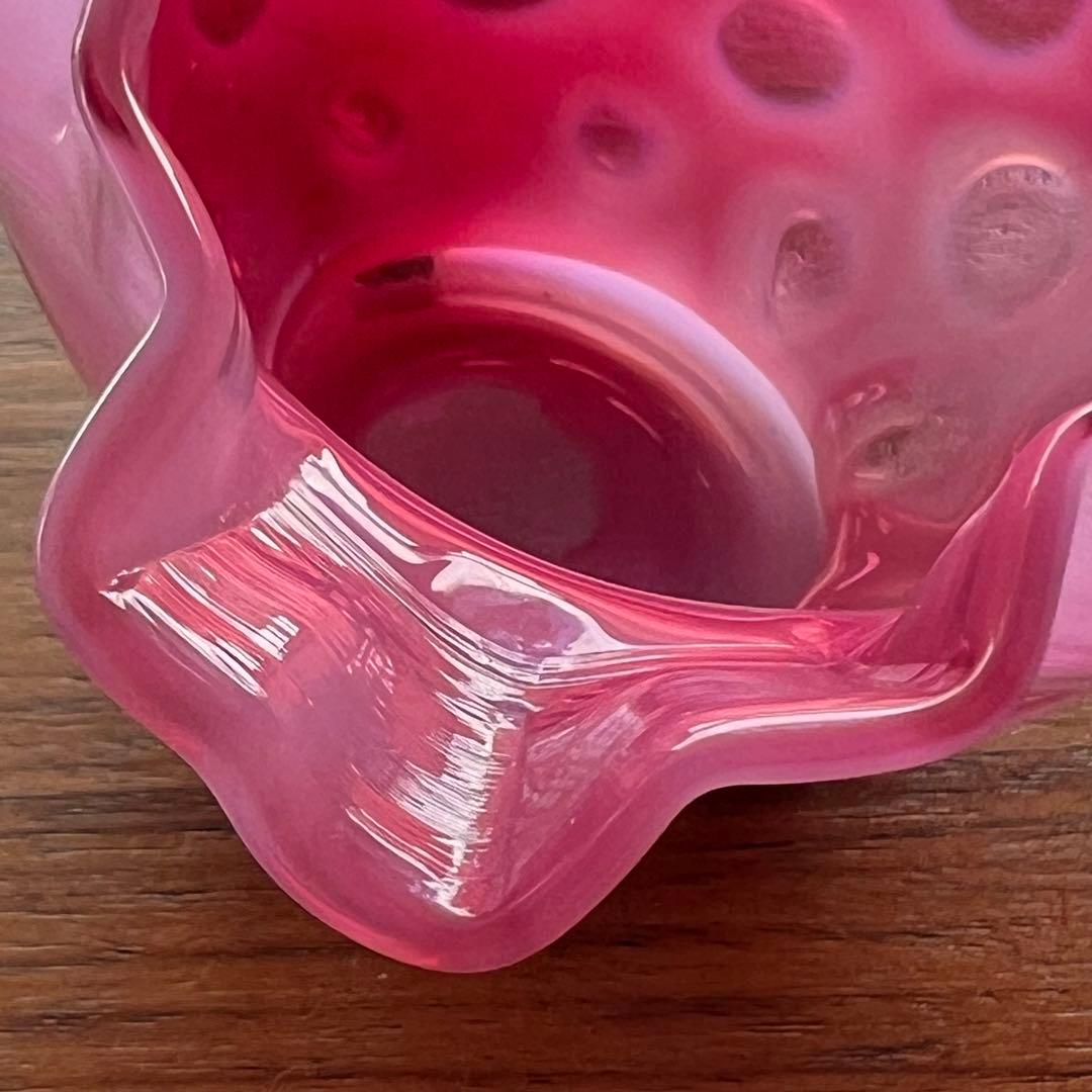 希少 フェントン ドット クランベリー フリルボール コンポート