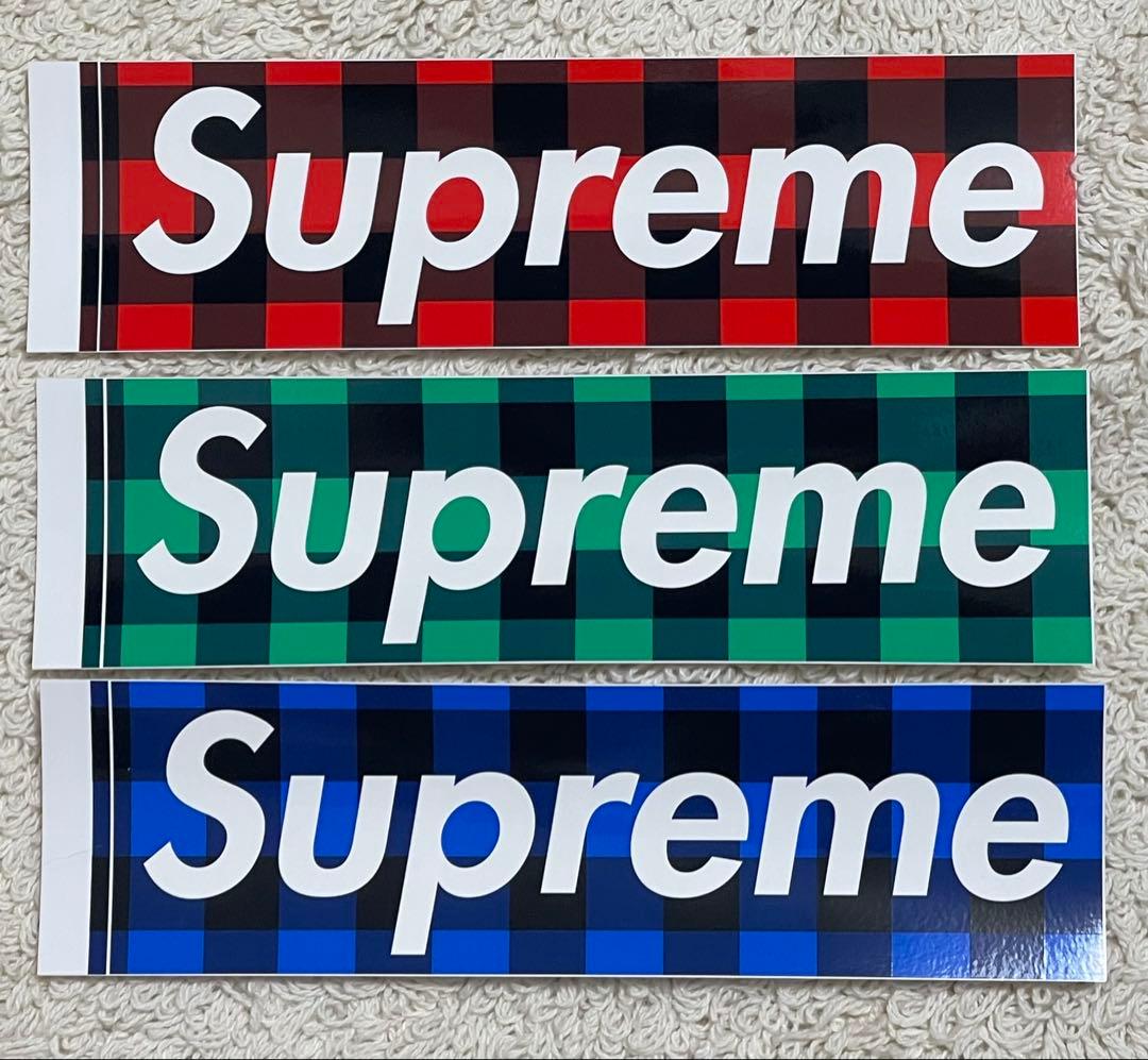 Supreme 07 Buffalo Check Box Logo ステッカー