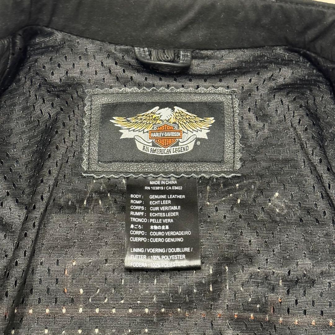 激レア★ハーレーダビットソン　レザージャケット　シングルライダース　本革　黒