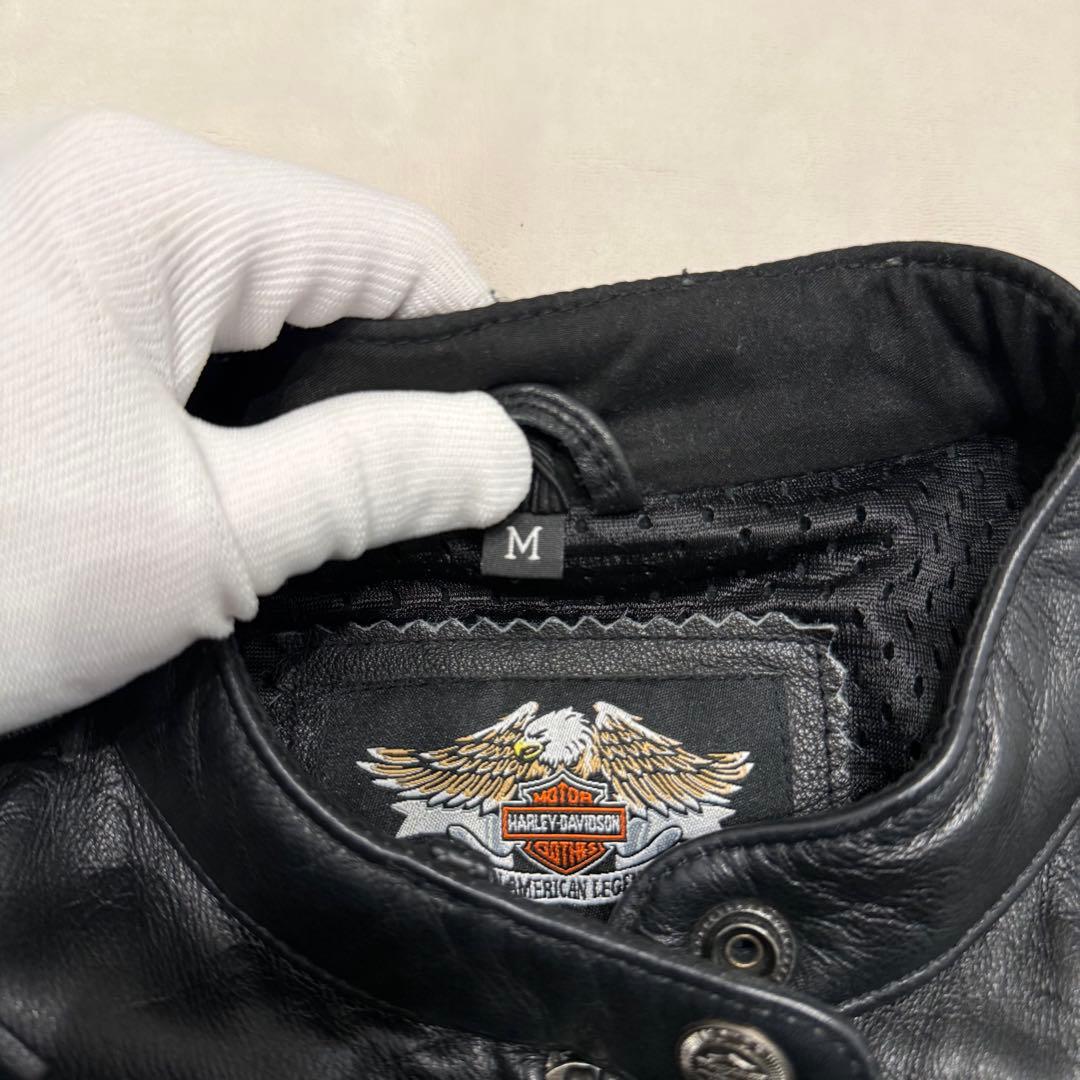 激レア★ハーレーダビットソン　レザージャケット　シングルライダース　本革　黒