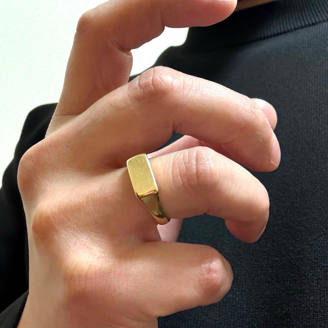 K18 印台 シグネットリング 15号【正規品】