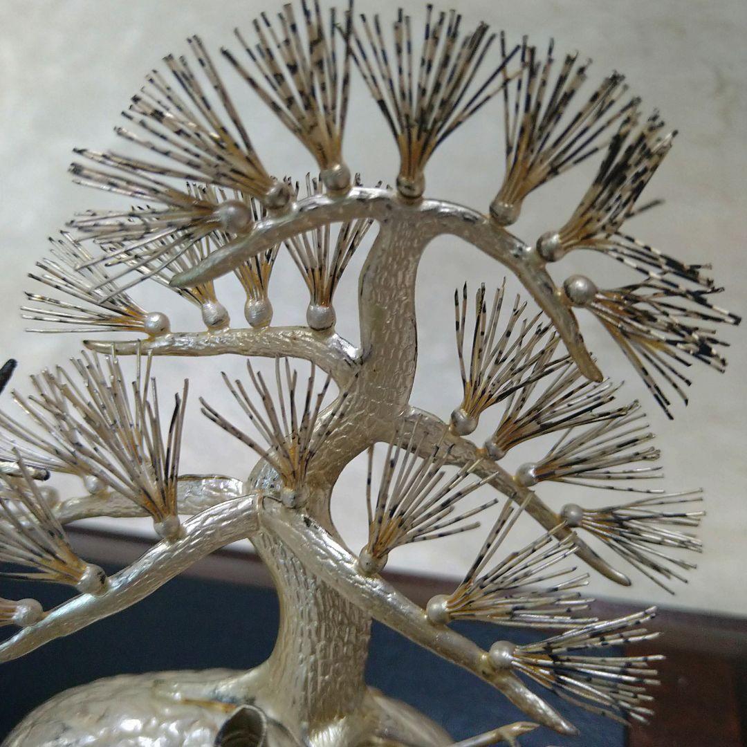 純銀製 松竹梅置物 開運