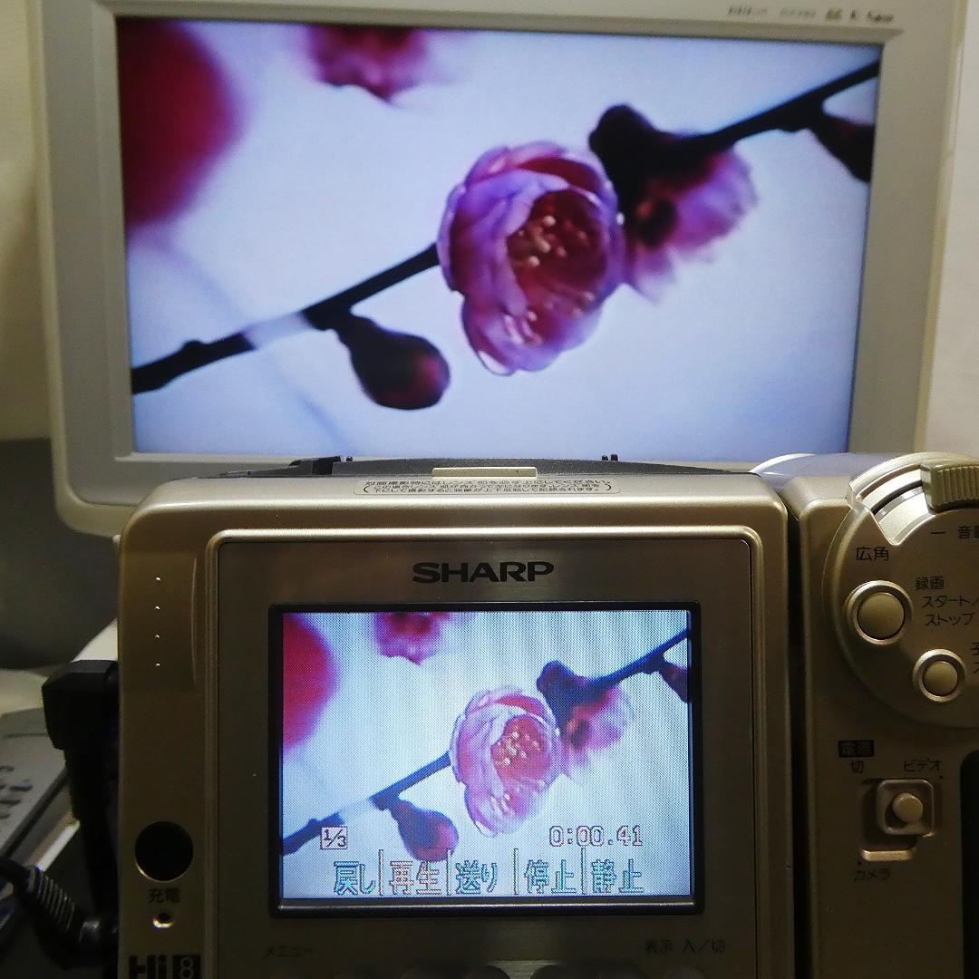 美品・動作良好　Video.Hi8 シャープVL-EH500 8ミリビデオカメラ