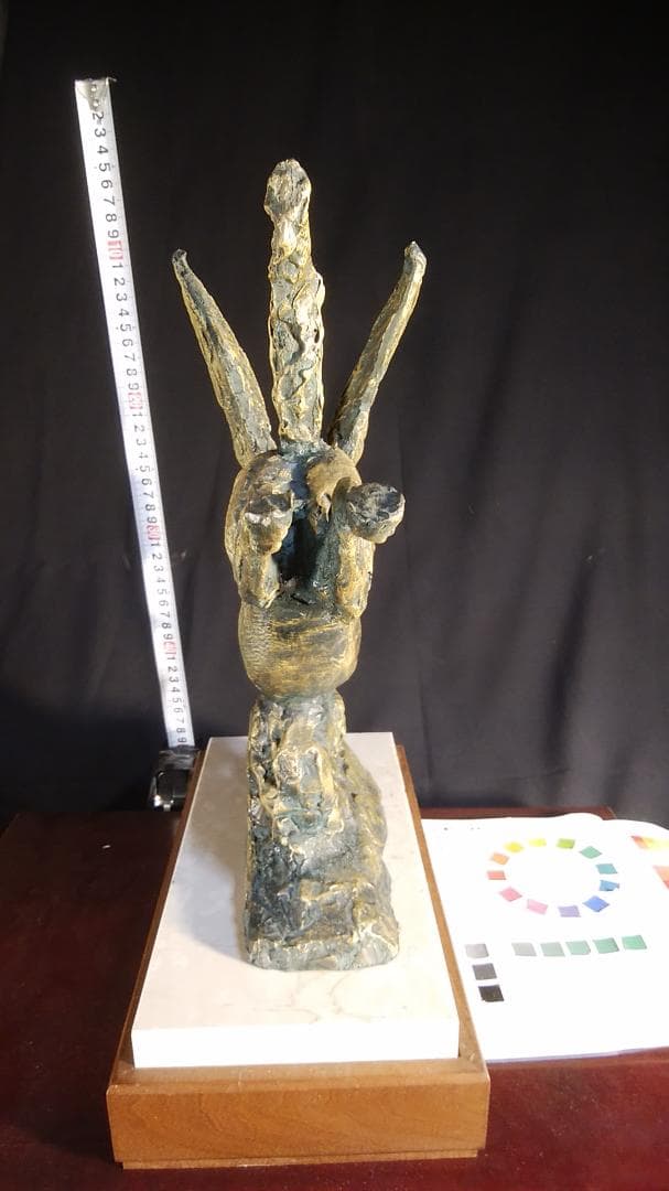 新春ブロンズ像西望「春風」ペガサス天馬 高3４c重６kg/彫刻銅像/干支/正月