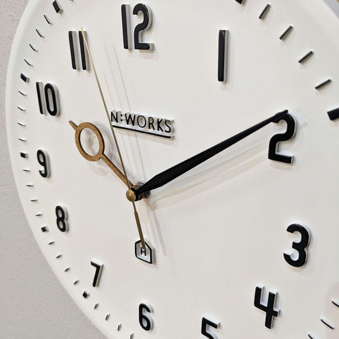 【新品】 インターフォルム ケンピ 掛時計 ウッド製 ポリレジン CL-3931