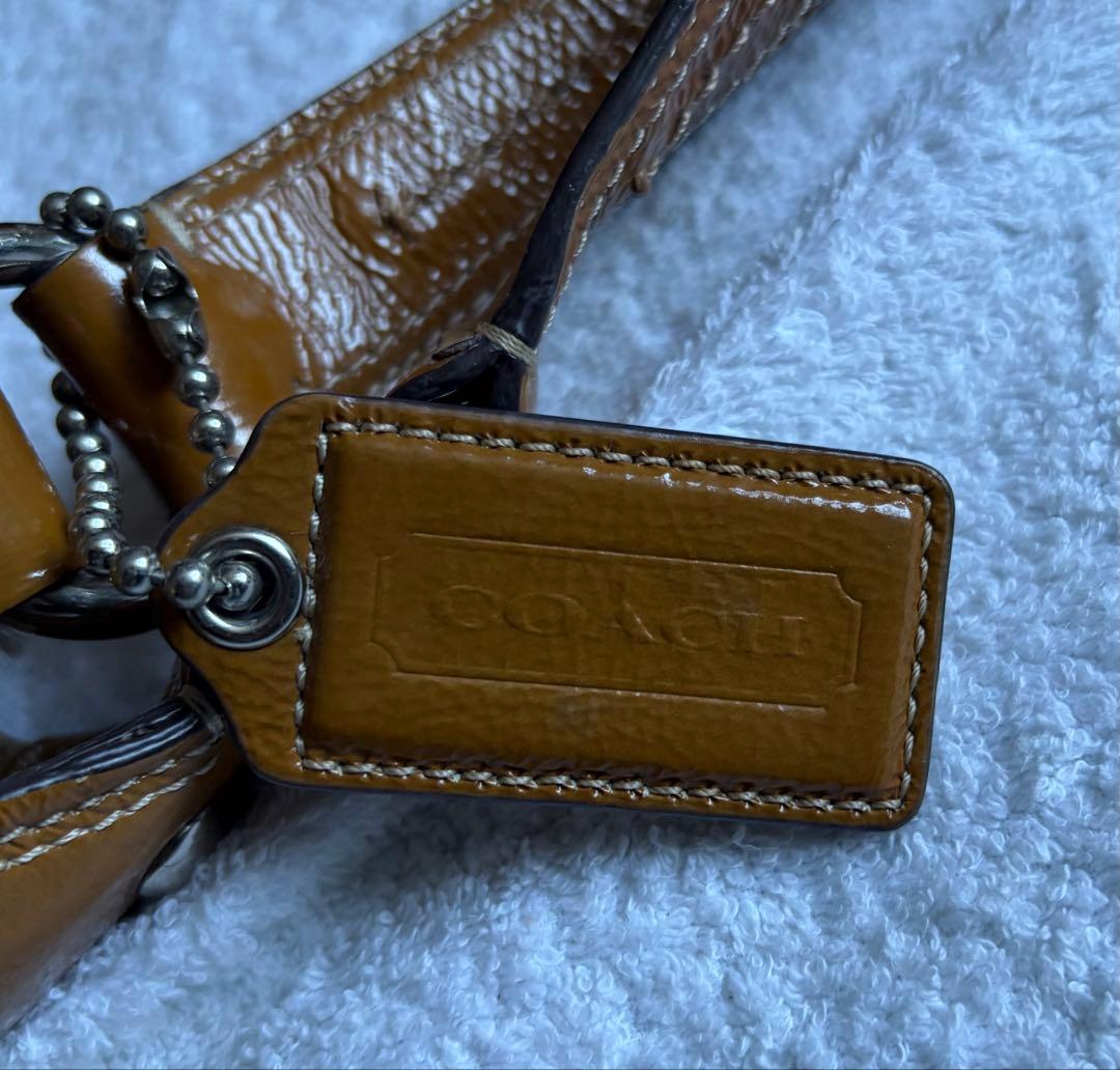 COACH アイボリー/ブラウン ショルダーバッグ真品保証