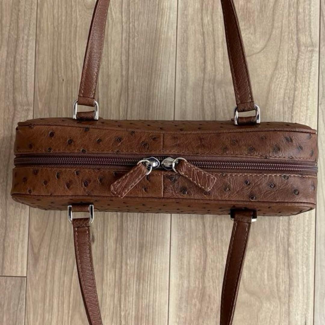 【新品未使用】fROU fROU オーストリッチ ハンドバッグ JRA認定