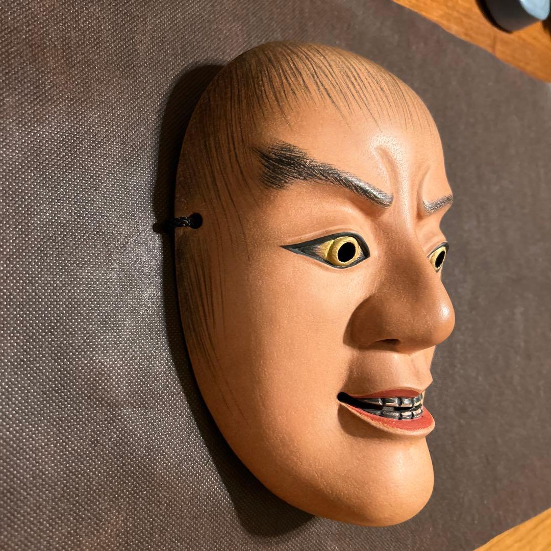 能面　木彫り　大童子　おおどうじ