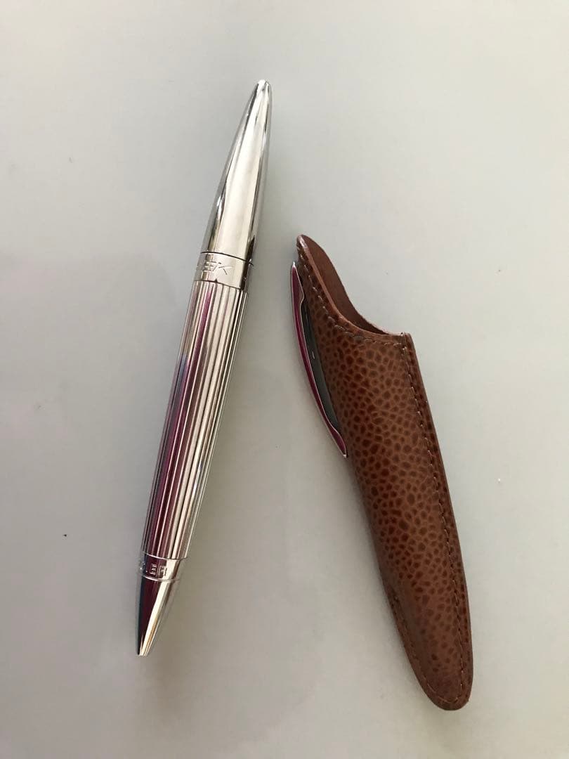 jorg hysek レザーケース付きシルバーボールペン