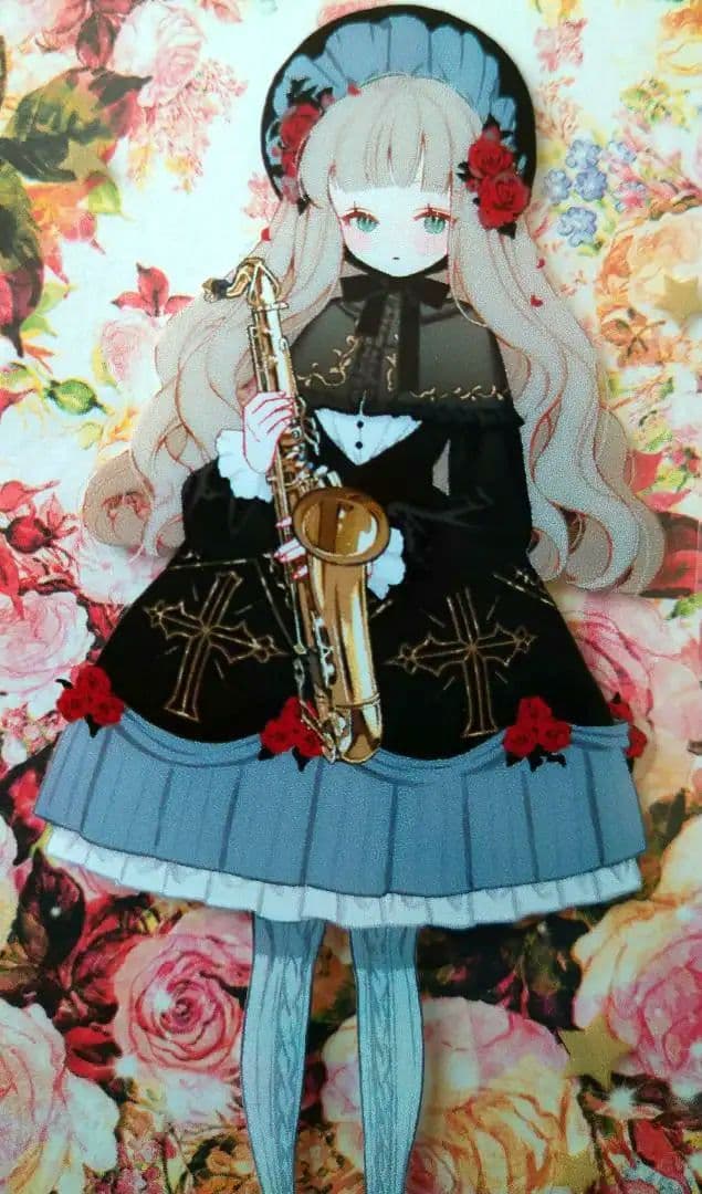 のこり１☆再販☆J32＃月半玫瑰小夜曲(PET)切り売り海外人物マステ女の子