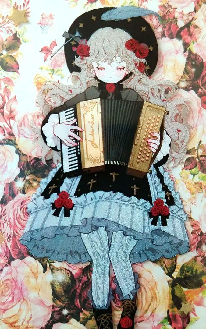 のこり１☆再販☆J32＃月半玫瑰小夜曲(PET)切り売り海外人物マステ女の子