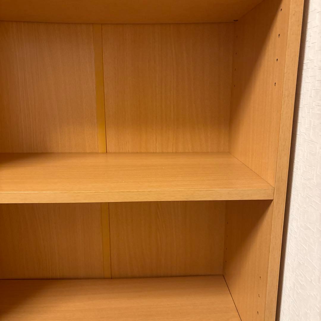 ナチュラル 6段本棚 合板製 縦長