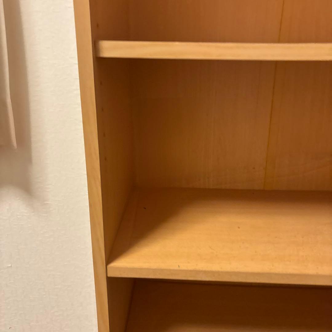 ナチュラル 6段本棚 合板製 縦長