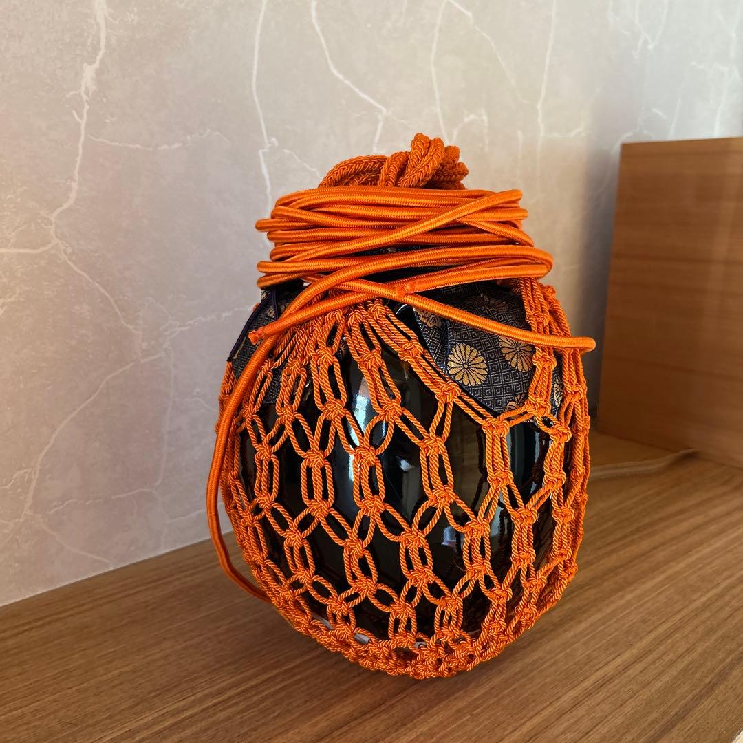 天目茶壺　茶壷　桶谷定一　茶道具　飾網紐　共箱　洛東　平安