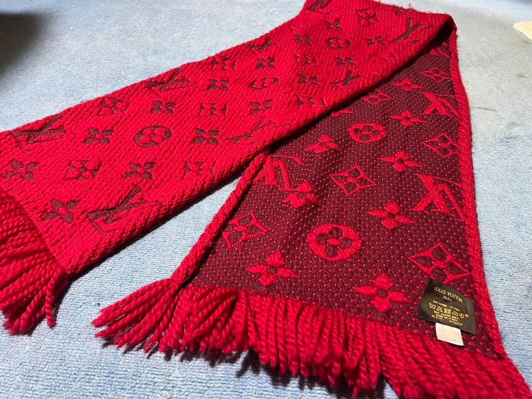 ルイヴィトン ウール シルク モノグラム ロゴマニア エシャルプ マフラー