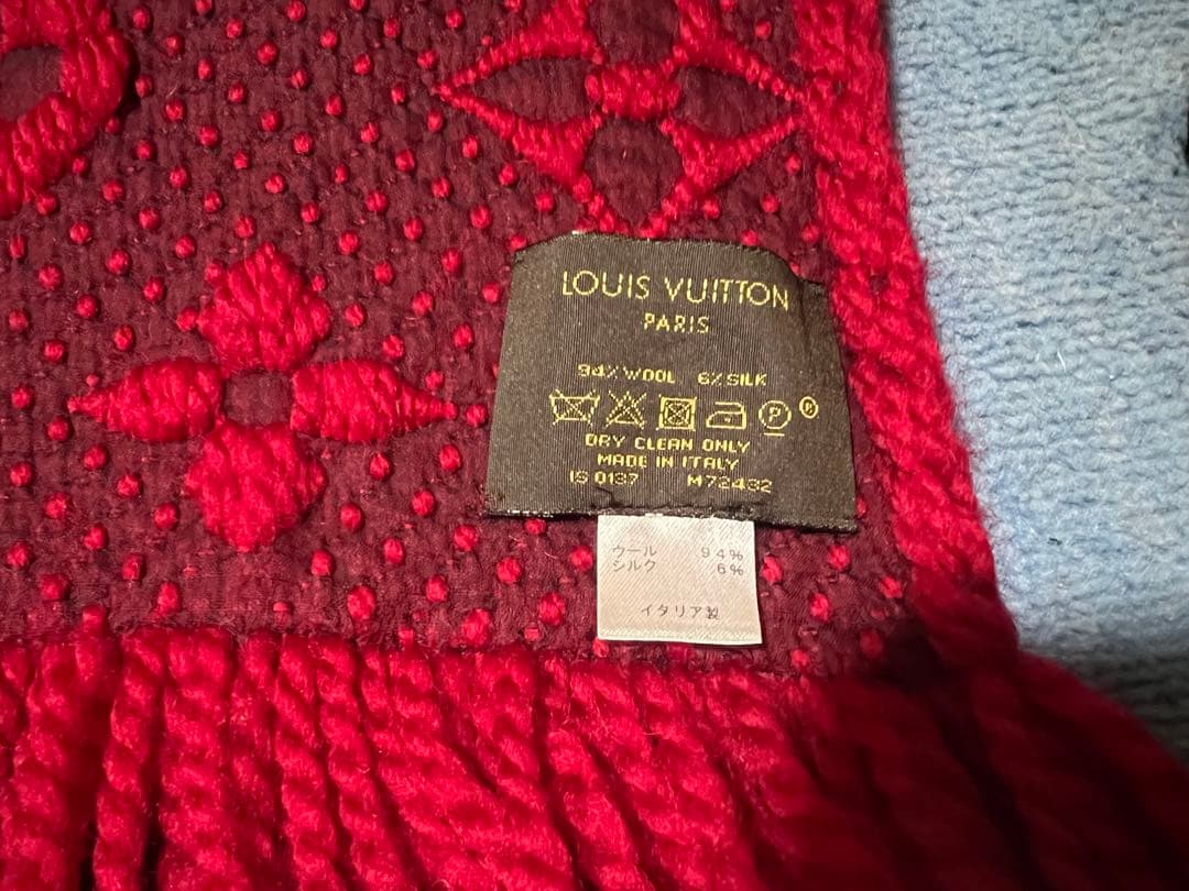 ルイヴィトン ウール シルク モノグラム ロゴマニア エシャルプ マフラー