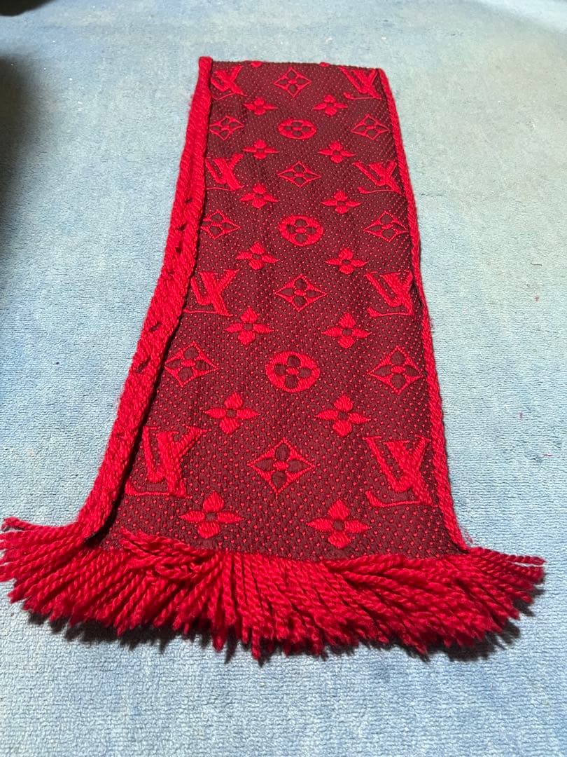 ルイヴィトン ウール シルク モノグラム ロゴマニア エシャルプ マフラー