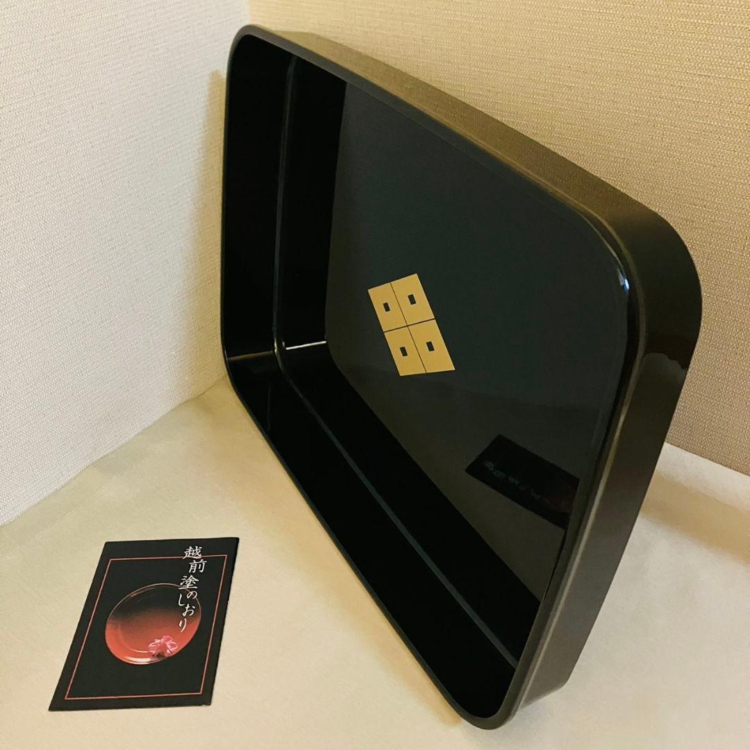 越前塗 広蓋 家紋 袱紗とトレーのセット