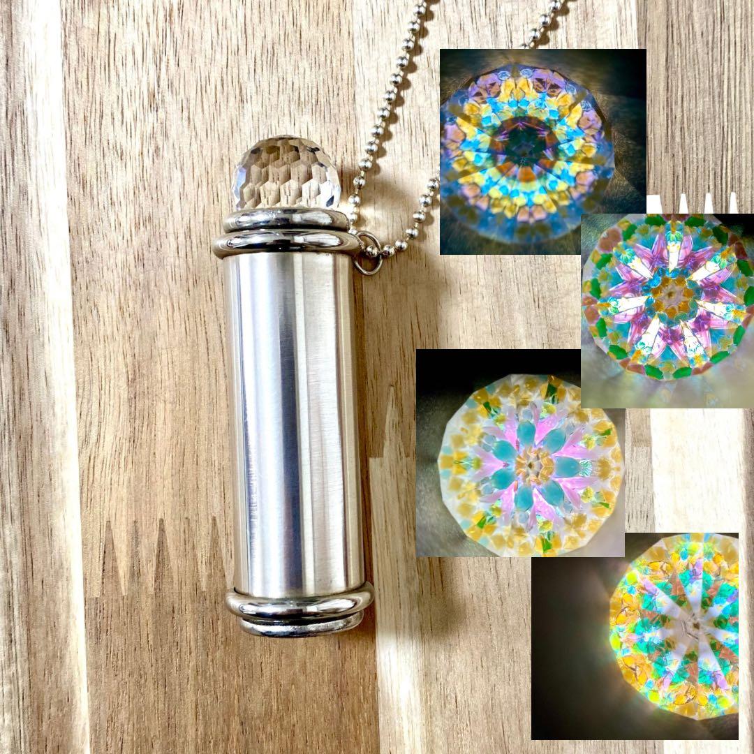 万華鏡デザイン スターリングシルバー ネックレス