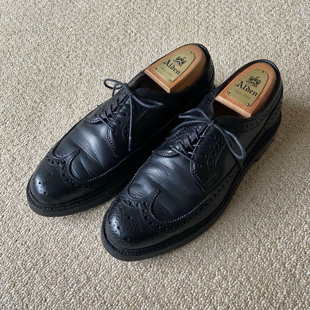 Alden オールデン クロムエクセル ロングウィングチップ 6.5D ブラック