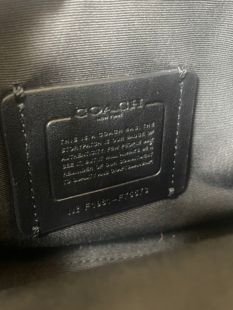 coach コーチショルダーバッグ レザー 斜め掛け 黒