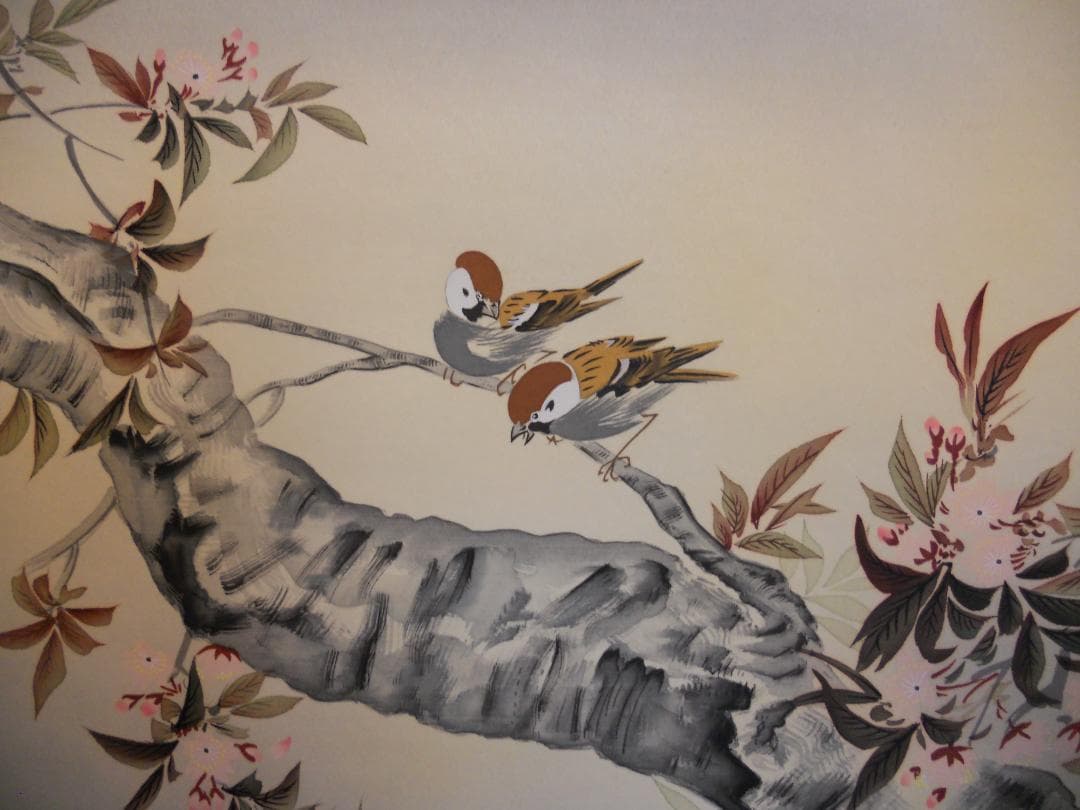 掛け軸 小川香月 『 桜花爛漫 』 絹本 希少 軸装 茶道具 掛軸 美品 です。