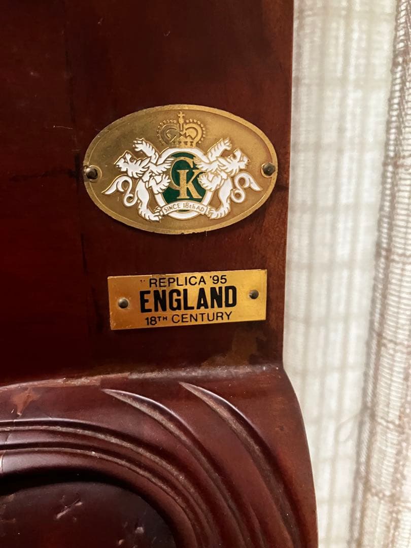 アンティークデスク プレート刻印有り逸品