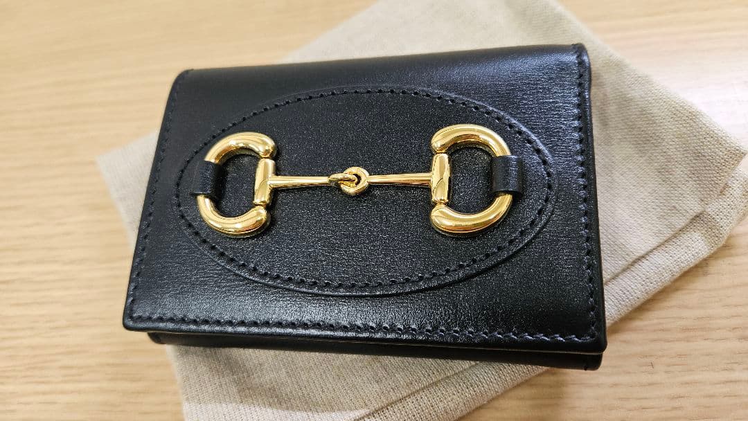 クリスマスセール　GUCCI　ホースビット　財布　黒　ブラック